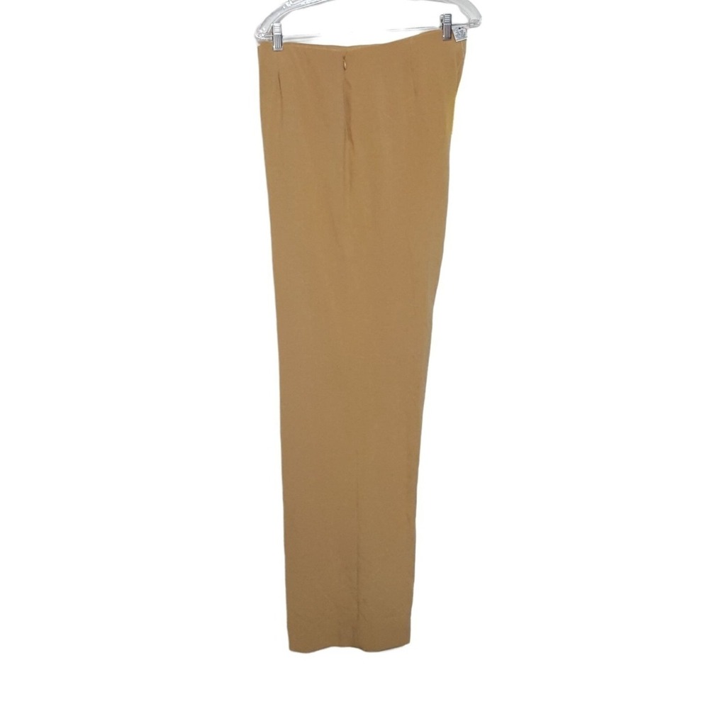 Marc Bouwer Tan Crepe Wide Leg Hollywood Pants XL 34/33 Side Zip NWT QVC